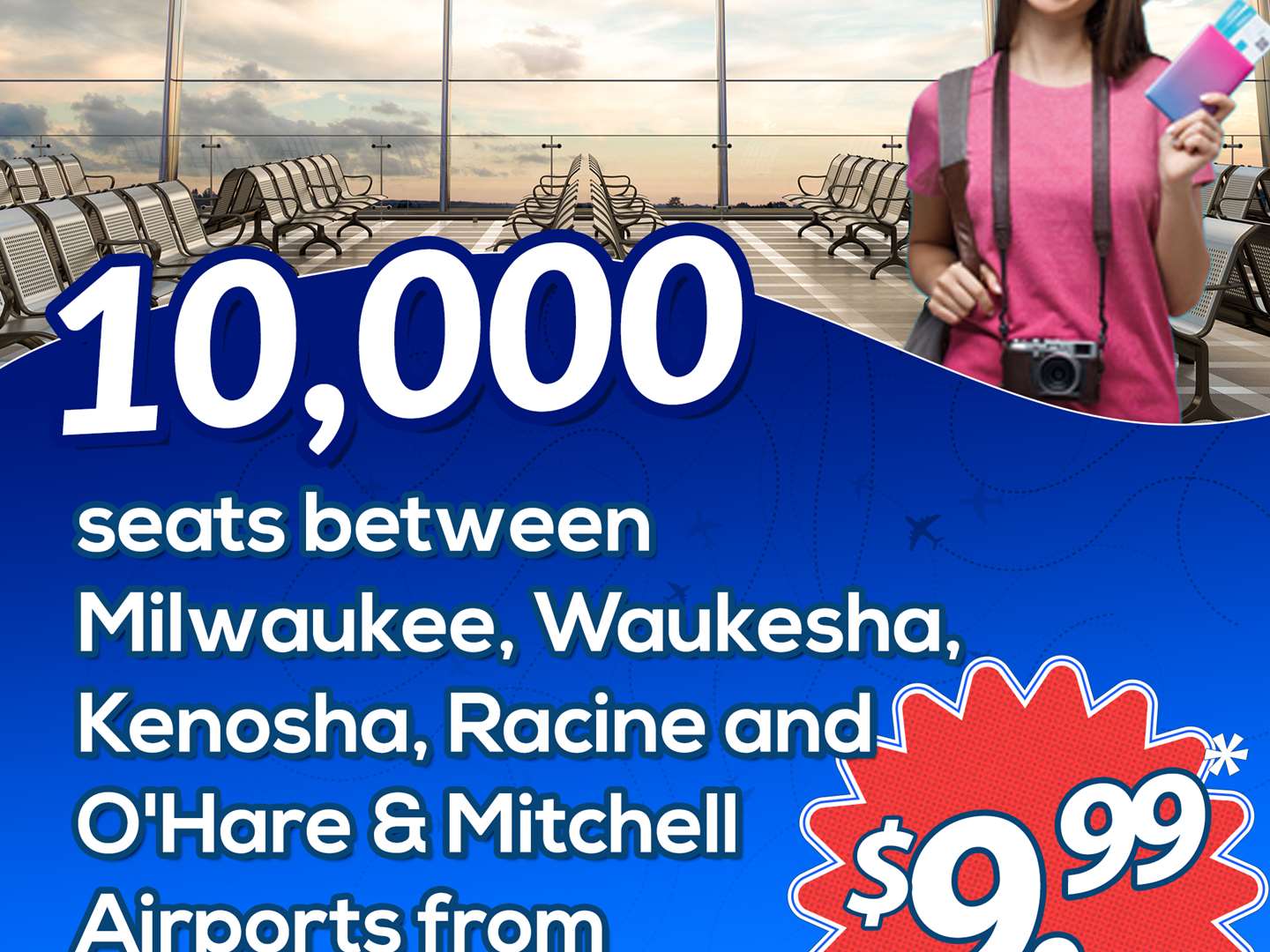 Megabus is Offering 10,000 Discounted Seats to O’Hare & Mitchell Airports as Low as $9.99*