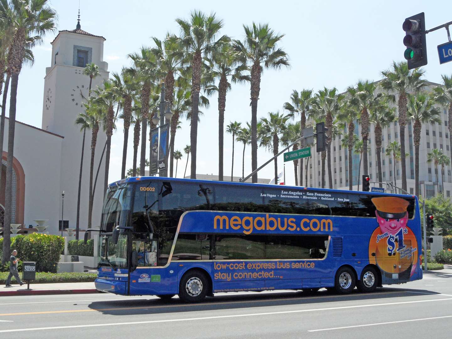 megabus en Union Station en Los Angeles, CA